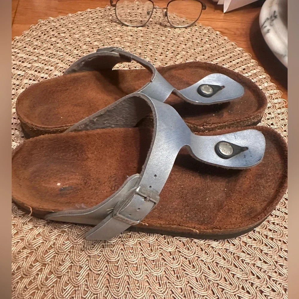 Birkenstock blue thong Sandals